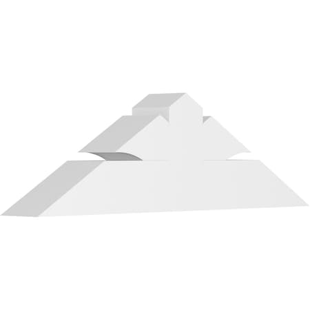 Ekena Millwork Richland Architectural Grade PVC Gable Bracket, 48"W x 14"H x 6"D x 6"F, 7/12 Pitch GBP048X14X0606RIC00